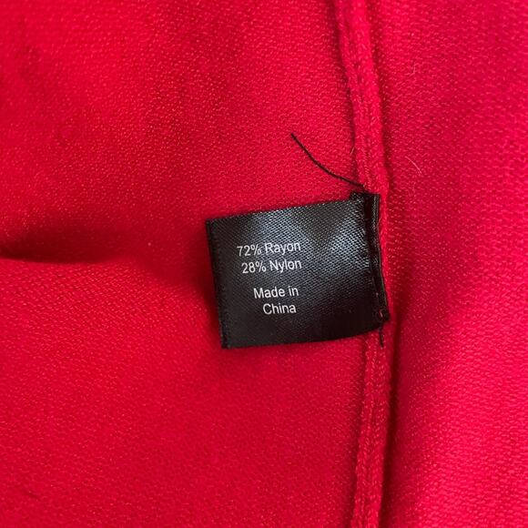 Lane Bryant Women Tunic Sweater 14/16 Red Rayon Knit Casual Relaxed Workwear‎ - Picture 6 of 8